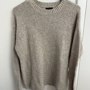 Cozy Beige Crew Neck Sweater